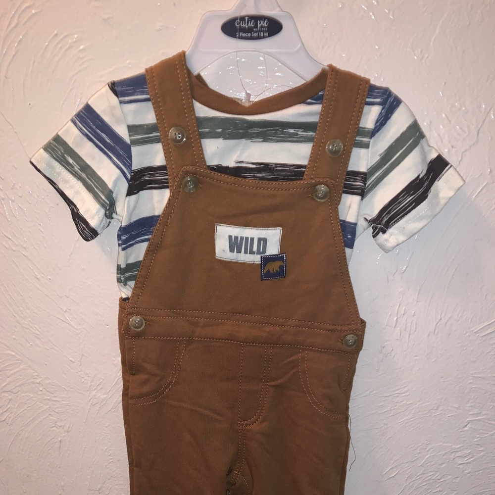 2pc boy overall set